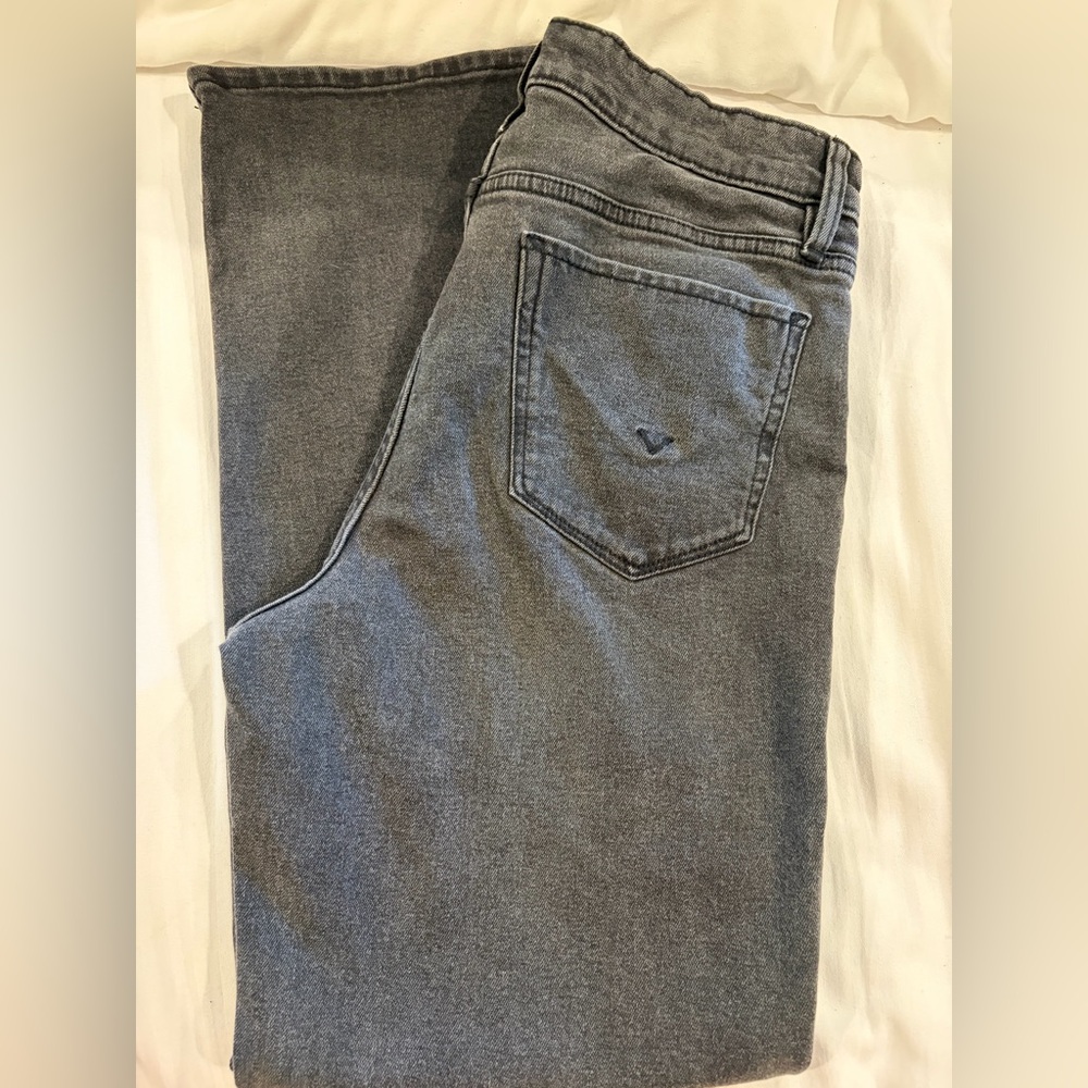 Hudson Women’s Black Faded Mid-Rise Slim Straight Leg Jeans Size 10